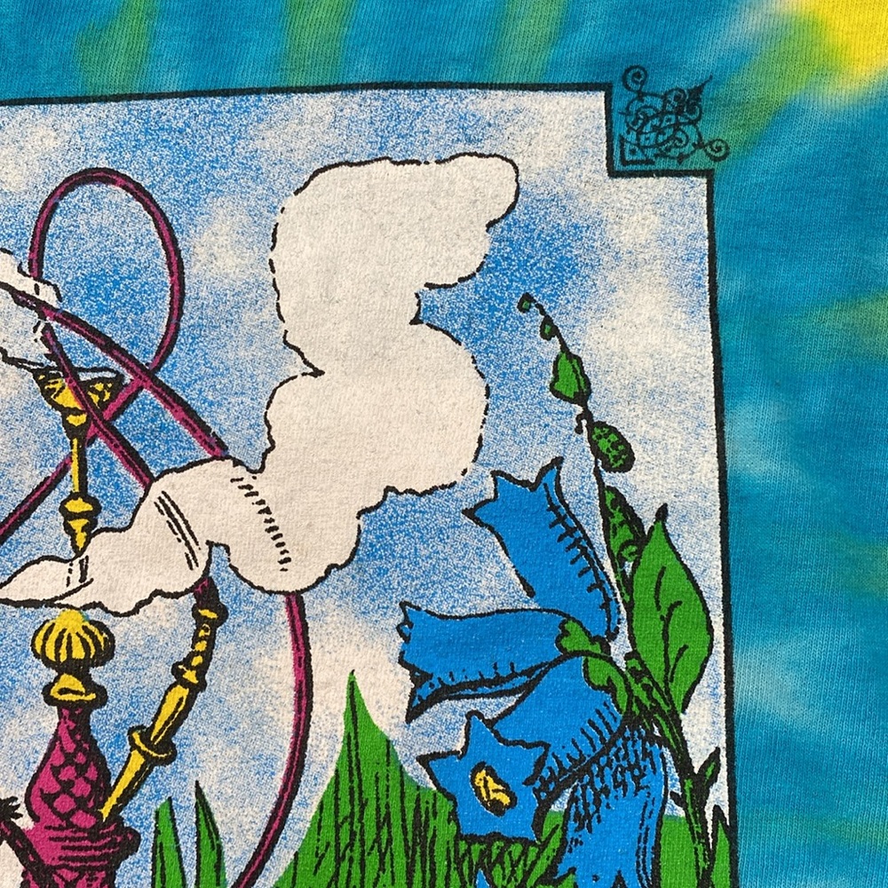 Alice in Wonderland Double Sided Vintage Tie Dye Long Sleeve Gildan Shirt XL - Picture 5 of 16